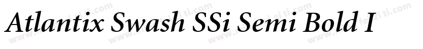 Atlantix Swash SSi Semi Bold Italic字体转换